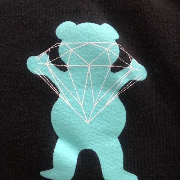 Diamond Supply Co. Black Sweater with Blue Bear - Picture 3 of 4